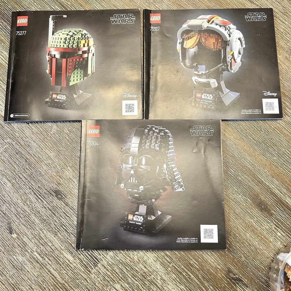 LEGO Star Wars 75304 Vader 75327 Skywalker 75277 Boba Manuel Book Only Lot